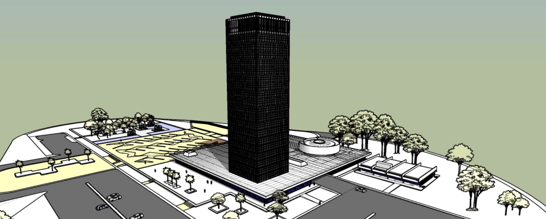 Modelo del Palacio Municipal y centro cívico de San Bernardo