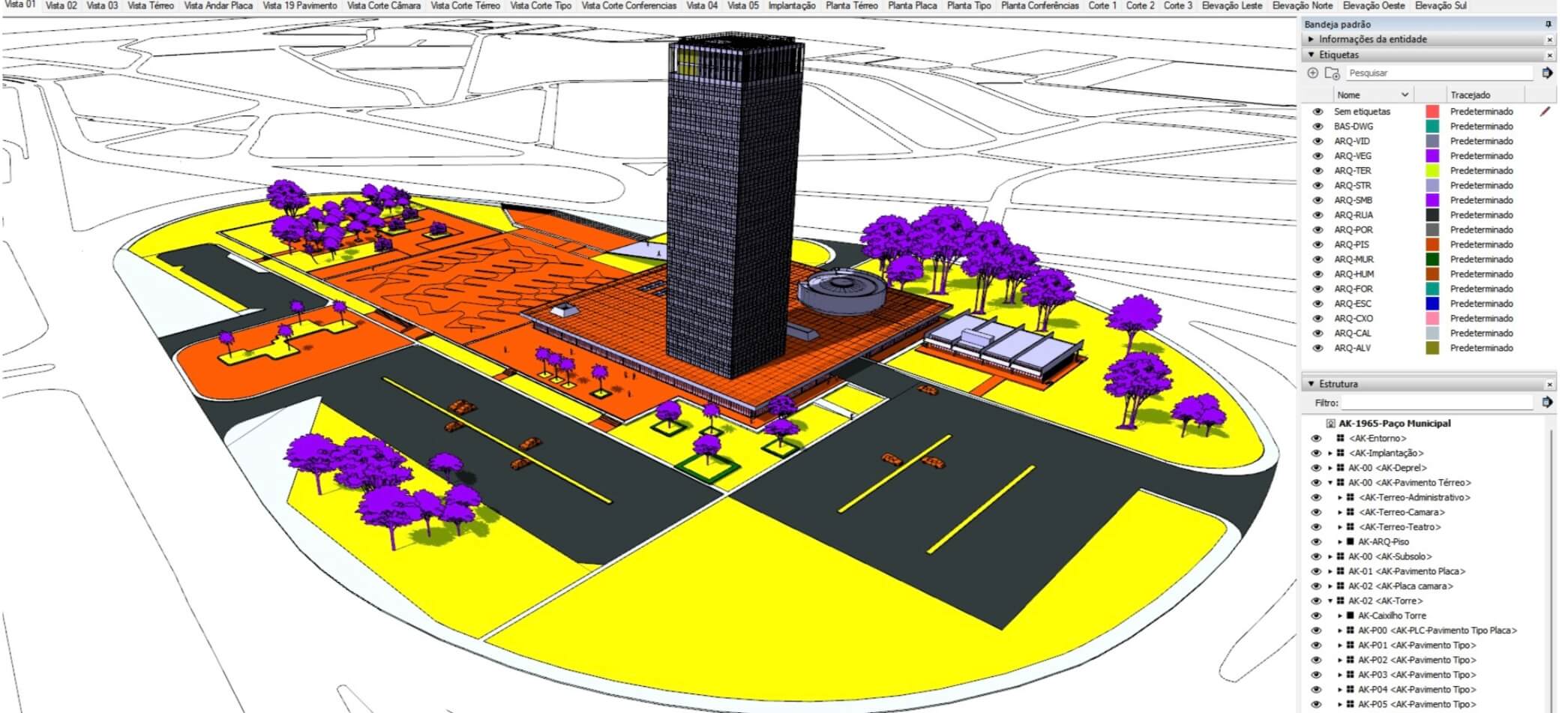 Modelo de SketchUp del Palacio Municipal y Centro Cívico de San Bernardo
